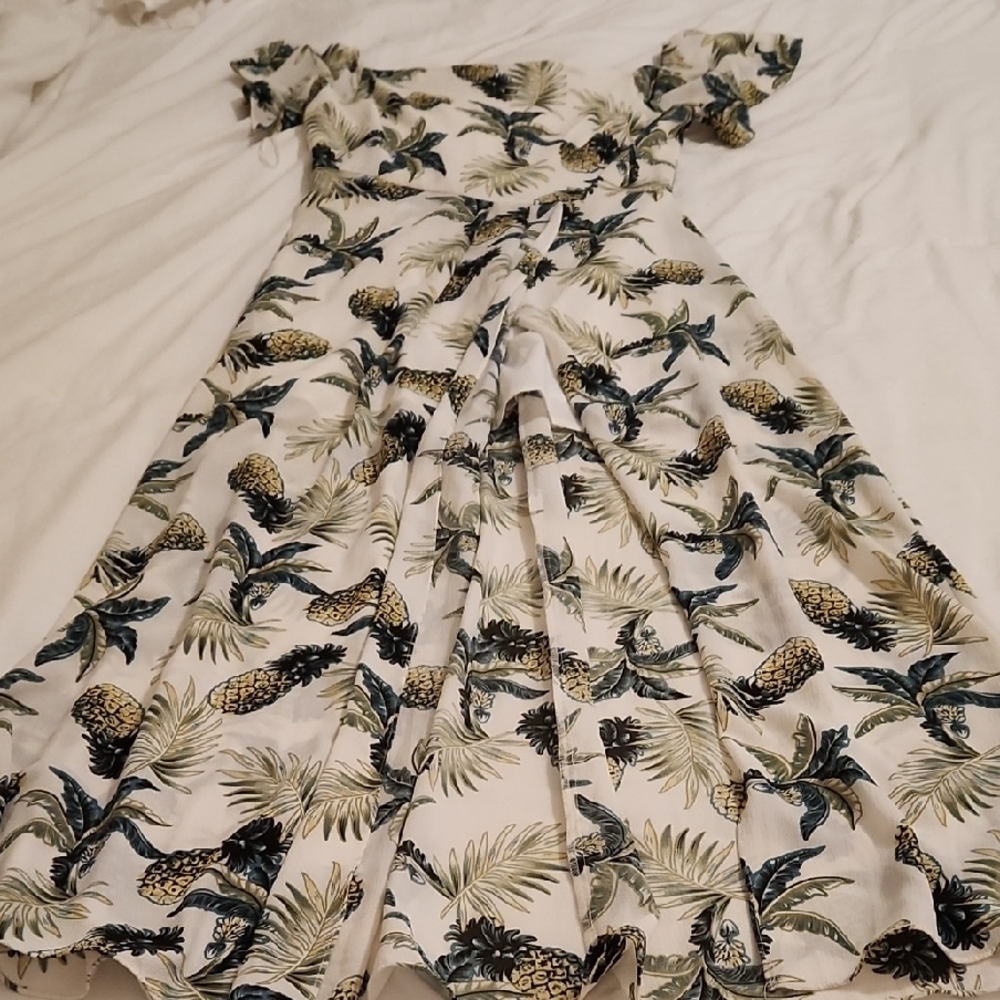 Tropical Print Maxi Dress